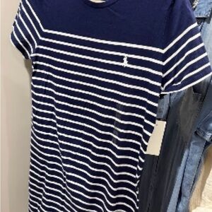 Polo by Ralph Lauren Navy and White Striped Dress